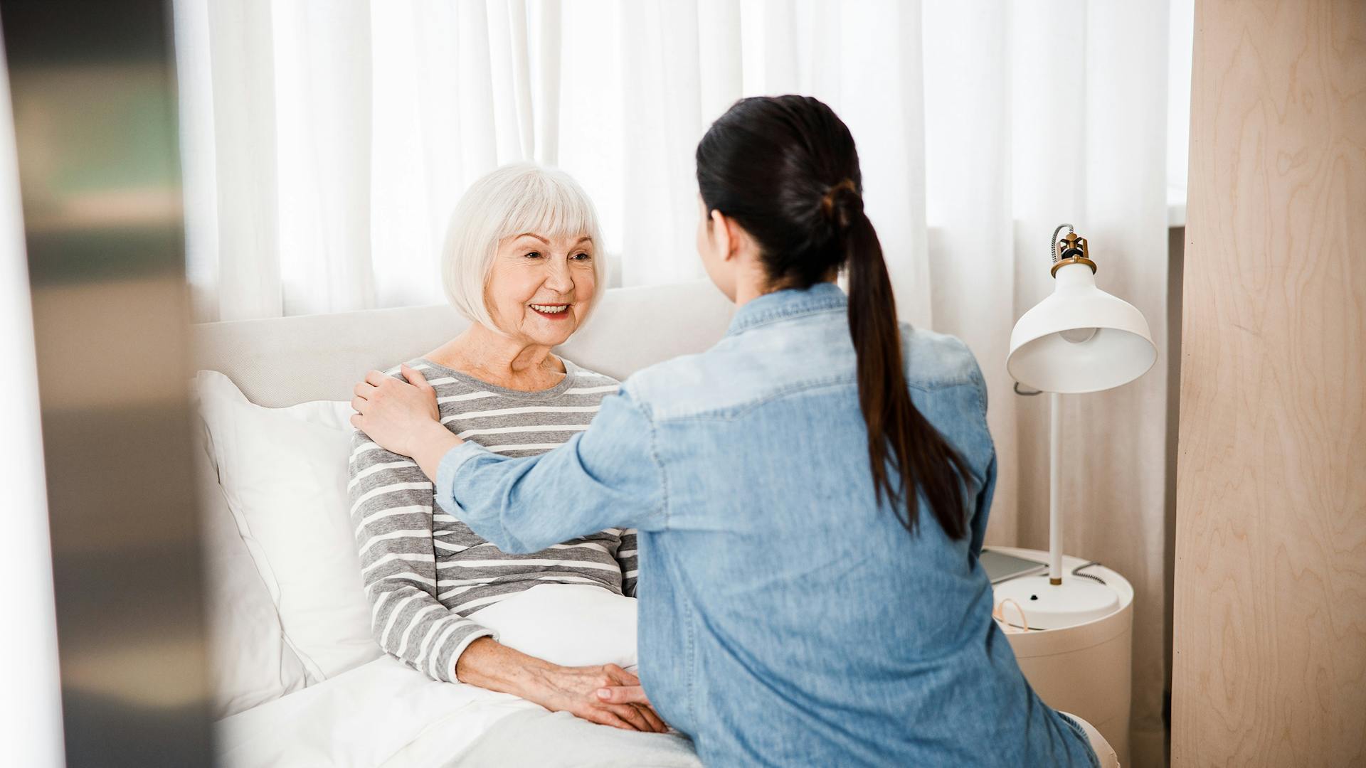 Carer looking after an elderly client